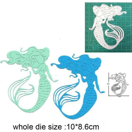2021 new metal cutting dies cut die mold Beauty Mermaid decoration Scrapbook paper craft knife mould blade punch stencils dies