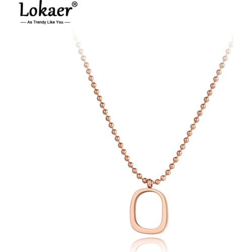 Lokaer Original Design Titanium Stainless Steel Charm Pendant Necklaces Fashion Bohemia Geometric Necklace For Women N20268