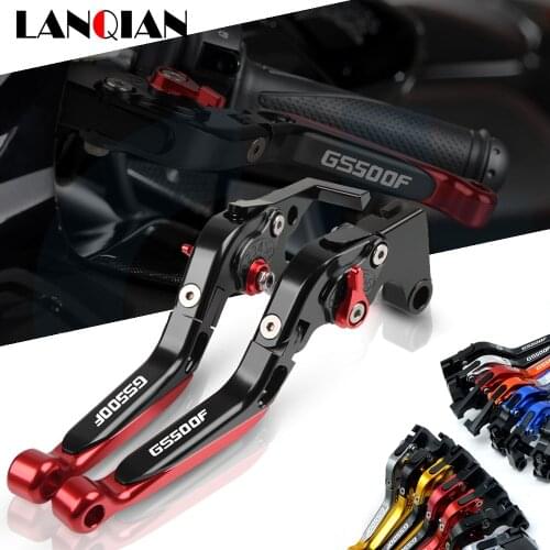 For Suzuki GS500F Motorcycle Adjustable Extendable Brake Clutch Levers GS 500F GS 500 F 2004 2005 2006 2007 2008 2009 Parts