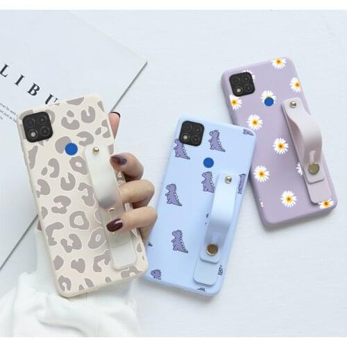 For Xiaomi Redmi 9C NFC Wrist Strap Case Soft TPU Phone Holder Cover Coque For Redmi 9 C 9CNFC redmi9c Celular Capa Bags Fundas