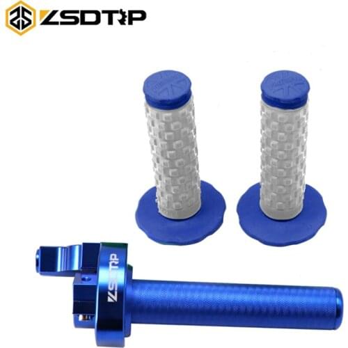 ZSDTRP 7/8" CNC Aluminum Motorcycle Throttle Grips 22mm Throttle Grips + Handle cover for Honda for Yamaha for Kawasaki