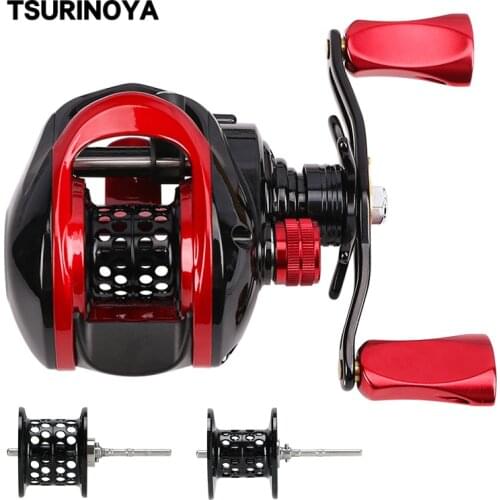 TSURINOYA XF-50 150 Bait Casting Fishing Reel 9+1BB 6.6:1Gear Ratio 4kg Drag Power Trout Casting Reel Baitcast Wheel Lure Reels