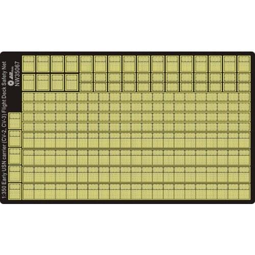 AM-WORKS NW35067 1/350 Early USN Carrier (CV-2,CV-3) Flight Deck Safety Net - Upgrade Detail Set