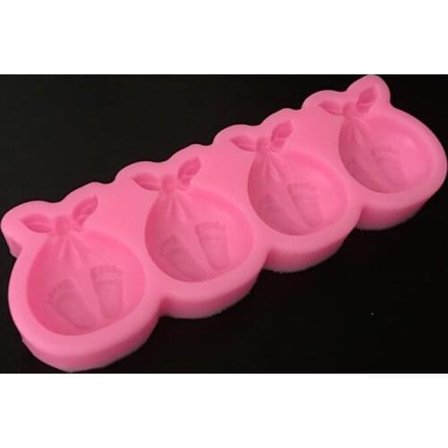 New Super Q foot money bag silicone mold Fondant cake decoration Chocolate pudding cookie candy baking tools