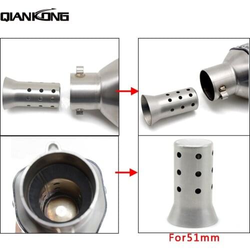 Universal Stainless Steel 51mm Exhaust Pipe Muffler DB Killer Silencer FOR EXC EXCF EXC F 125 250 300 450 KAWASAKI Z800 Z900