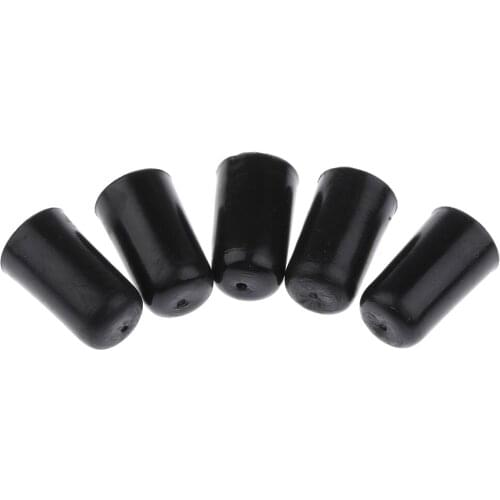 Pack Of 5 Rubber Cello Endpin Replacement Tips Antiskid Caps For Cellist Musical Instrument Parts Black