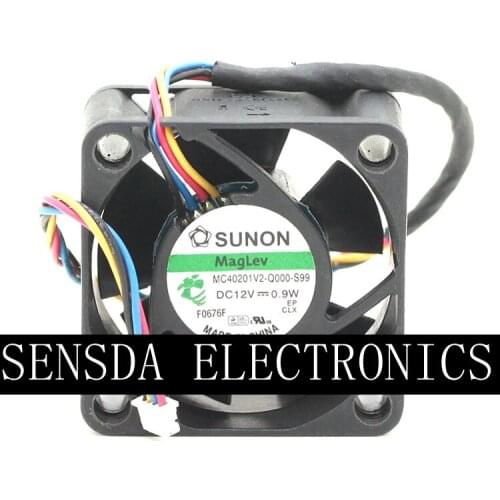 New For Sunon 4020 MC40201V2-Q000-S99 4CM 12V 0.9W 4 wire cooling fan