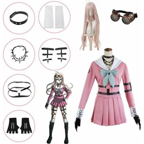 Anime Danganronpa V3 Miu Iruma Cosplay Costumes Women Dress Girls Uniforms Clothing And Wig