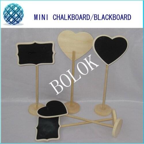 1000pcs/lot Mini Wood chalk board, Blackboard on stick Stand, designs For wedding table decoration
