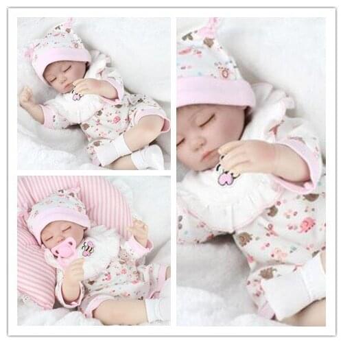 18 inch dolls reborn silicone cloth body children fashion doll bebe alive reborn bonecas Lifelike Baby Silicone Vinyl Boy Girl