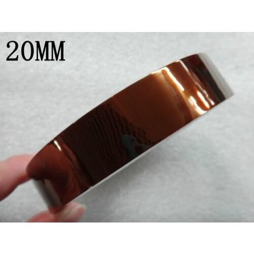 2PCS/Lot 20MM X33Meter 108 feet Heat Resistant Polyimide Adhesive Tape High Temperature Adhesive Kaptan Tape