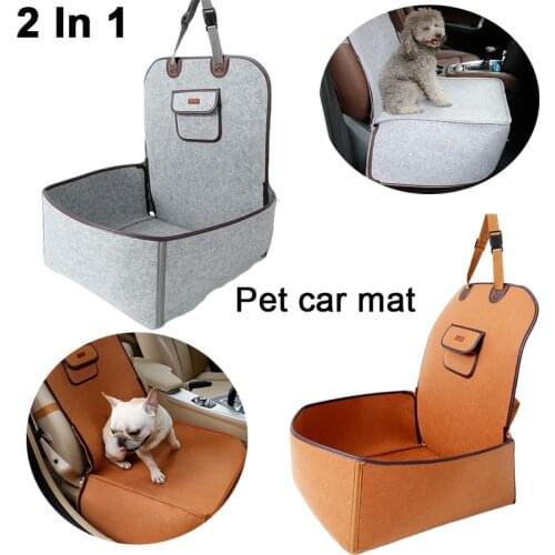Pet Cat Dog Car Booster Seat Pet Bag Hammock Nylon Waterproof Travel 2 in 1 Carrier For Dogs Folding Thick Cover Outdoor 2021