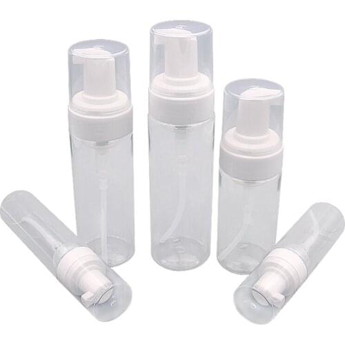 5pcs 50ml 80ml 100ml 150ml 200ml Plastic for Travel Portable Foam Bottle Empty refillable Bottles
