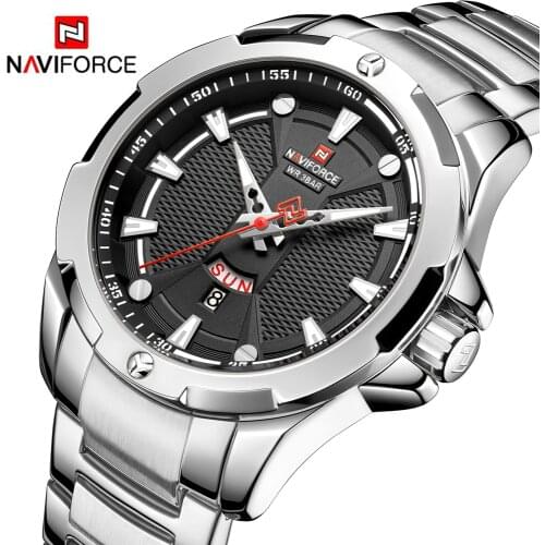 NAVIFORCE Watch Men Brand Luxury Brand Men’s Watches Stainless Steel Waterproof Quartz Wristwatch Sport Clock Relogio Masculino