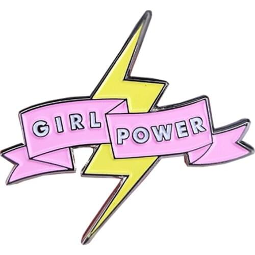 Girl Power Feminism Womens grl pwr nasty soft enamel pin brooch