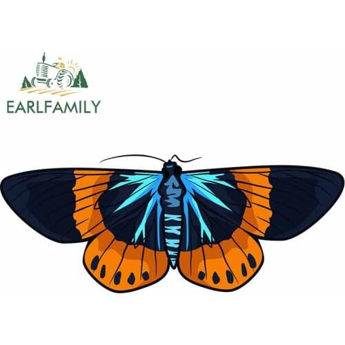 EARLFAMILY 13cm x 5.3cm For Butterfly Car Bumper Stickers Fashion Fine Decal Bumper Car Accessories Suitable for VAN RV