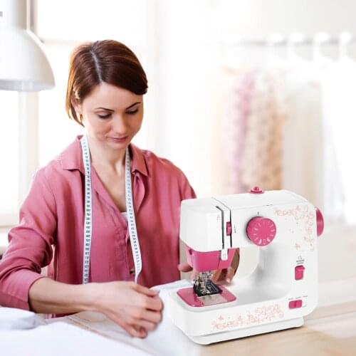 Electric Portable Sewing Machine with 12 Stitches 2-Speed Reverse Sewing Foot Control LED Sewing Light Mini Sewing Machine