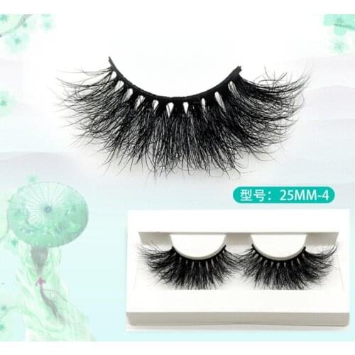 HBZGTLAD new 25MM-4 of long water mink false eyelashes thick cross eyelashes handmade fake eyelashes