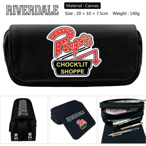 Riverdale Cosplay Student School Stationery Bag Canvas Pen Pencil Case Cosmetic Makeup Bag Gift