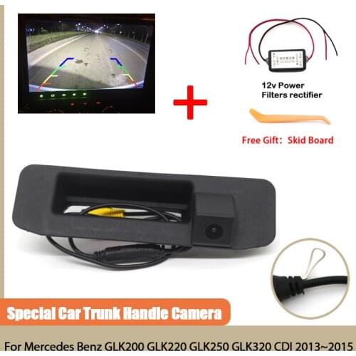 Car Trunk Handle Camera HD Night Vision wireless Rear View Camera For Mercedes Benz GLK200 GLK220 GLK250 GLK320 CDI 2013~2015