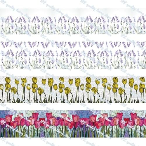 WL 16mm Bright Flower Printed Grosgrain Ribbon Gift Wrapping Hair Bow Bowknot Christmas Wedding Diy Sewing Decoration