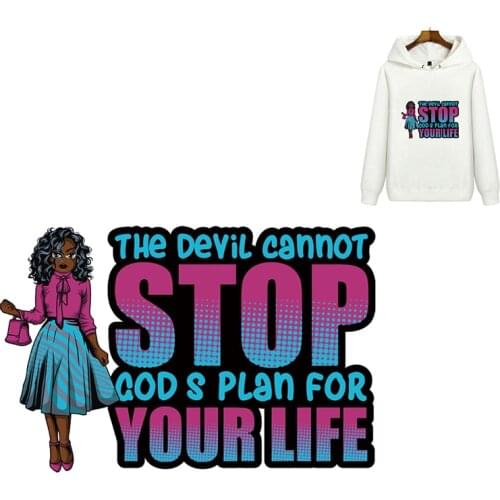 Fashion Woman Patches For T-Shirt Jeans Dresses Diy Iron On Patches Afro Girl Applications For Clothing