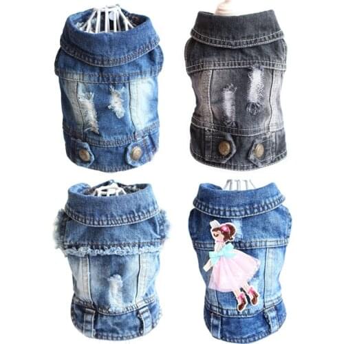 Fashion Tassel Denim Dog Vest Casual Hot Dog Jeans Jacket Pet Clothes for Dogs Bichon French Bulldog XS-XXL Drop Shipping