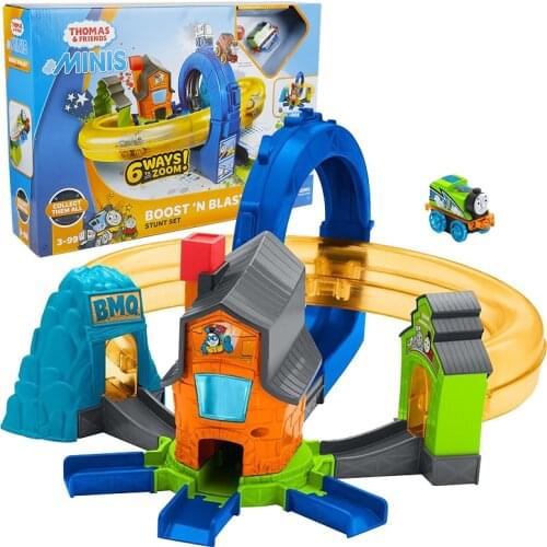 Thomas And Friends Boost'n Blast Stunt Set Die-Cast Metal Train Model Collectible Railway Toys Childrens Birthday Gift