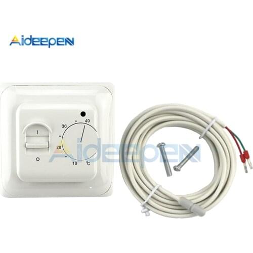 New Universal Mechanical Floor Heating Thermostat AC 220V Electronic Dual Room Warm Temperature Controller Retardant PC