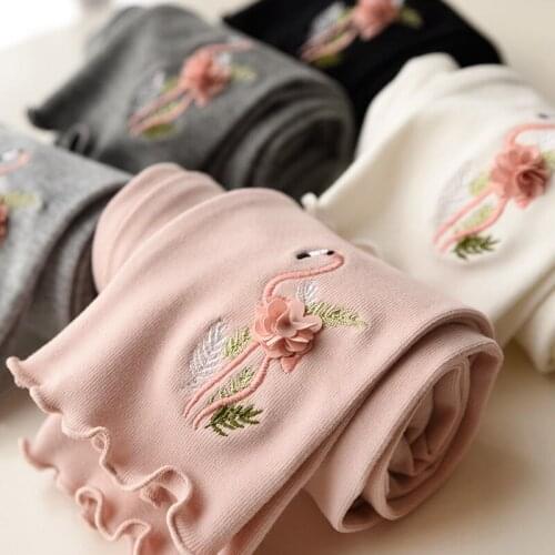 Autumn childrens baby kids girls cartoon animal leggings trousers girls ear edge leggings cotton elastic pants trousers P4 084