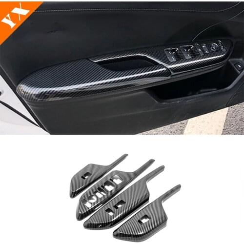 LHD For Honda Civic 10th Carbon Car Armrest Window Glass Lift steering wheel panel 2016 207 2018 2019 2020 Interior Accessories