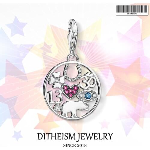 Lucky Symbols Charms Pendant,2018 Fashion Jewelry 925 Sterling Silver Trendy Gift For Women Men Boy Girls Fit Bracelet Necklace