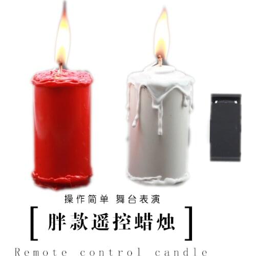 Remote Control Candle Auto Candle Magic Tricks props Gimmick Chunky style Fire Magician Stage Bar Illusions Comedy Mentalism
