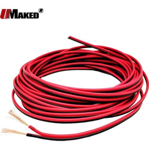 10m LED cable 2Pin Copper Electrical wire 22AWG 20AWG 18AWG 16AWG 14/12AWG IEC RVB PVC insulated Strip extend UL2468 Power wires
