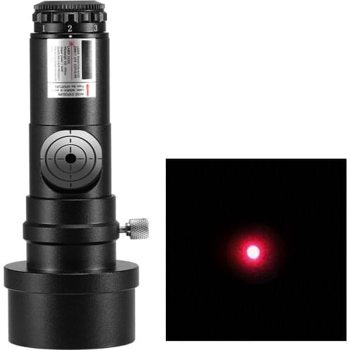 1.25IN Telescope Collimator 2INCH Adapter Reflector Telescope Newtonian SCA Laser Collimation 7 Brightness Level Telescope