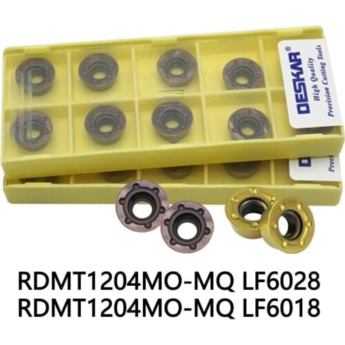 10PCS DESKAR R6 RDMT1204MO MQ LF6018 LF6028 Turning Tools Carbide Milling insert CNC lathe cutter For Stainless Steel