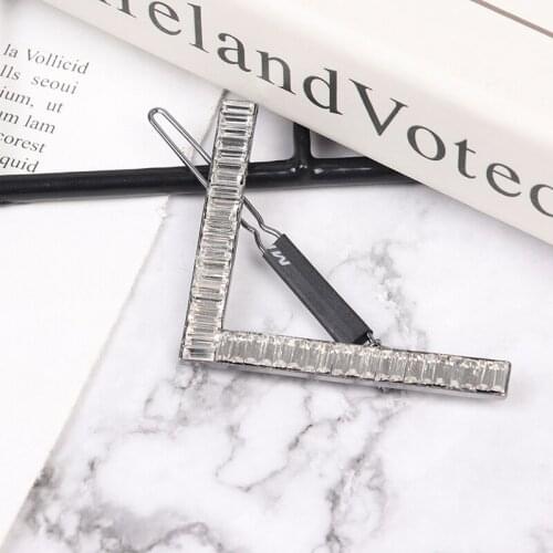 Wedding Ornament Hair Clips Geometric Hair Accessories Luxury Crystal Hair Jewelry For Women Cubic Zircon Metal Hairpins