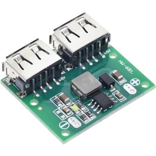 9V 12V 24V To 5V DC-DC Step Down Charger Power Module Dual USB Output Buck Voltage Board 3A Car Charge Charging Regulator 6-26V