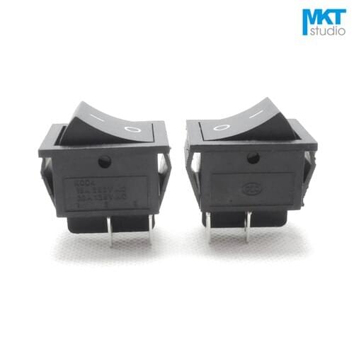 10Pcs Black 31*25mm 4 Pins 2 Positions DPST Miniature Electrical Boat Rocker Switch