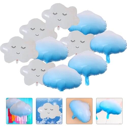 10pcs Festival Party Balloons Cloud Shape Anniversary Aluminium Foil Balloons