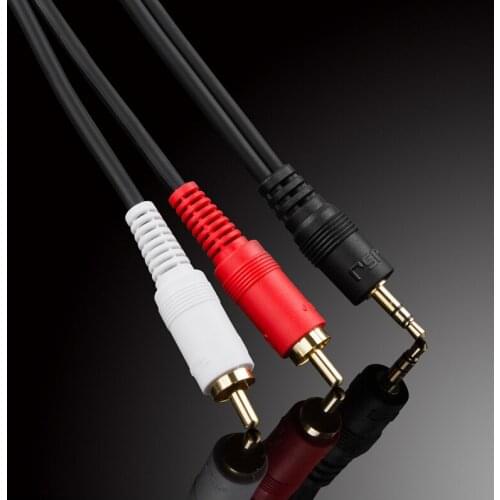 # 12FT 3.5mm Plug Jack to 2 RCA Male Stereo Audio Cable US 12 Ft