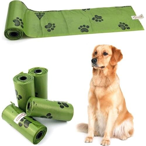 15Counts/roll Pet Dog Poop Bags Biodegradable Dog Poop Bags Eco-Friendly Pet Dog Poop Bags Cat Waste Cleaning Bag with Incense