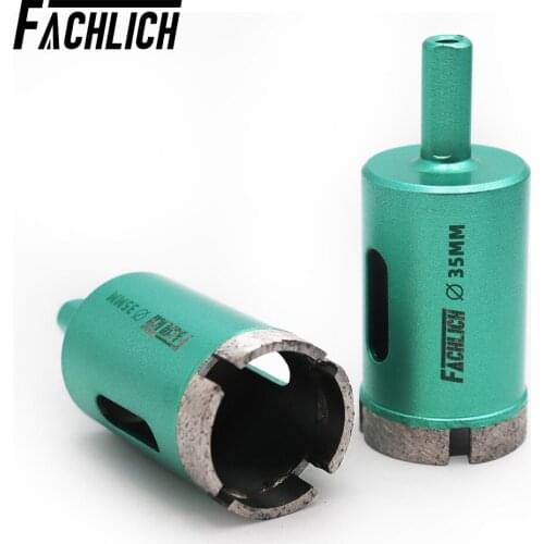 FACHLICH 2pcs/set Welded Diamond Hole Saw Drilling Core Bits Wet Shank Connection #35/45
