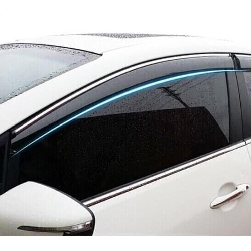 For Skoda Octavia 2015-2019 car waterproof decoration strip sun visor modified window rain eyebrow 4pcs