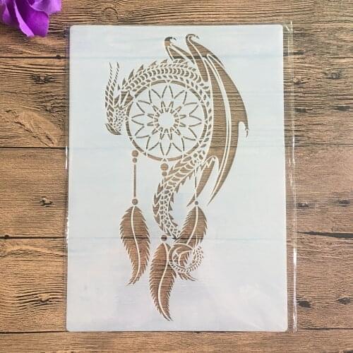 A4 29 * 21cm serpent Mandala DIY Stencils Wall Painting Scrapbook Coloring Embossing Album Decorative Paper Card Template