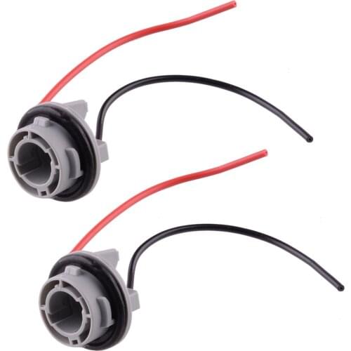 2Pcs Turn Signal Lights Female Socket Wiring Harness Plug Adapter Fit for Blubs 1154 1159 1259 1459 1619 1651 1680 3497 5007 12V