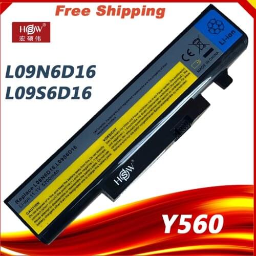 Laptop Battery For LENOVO L09N6D16 L09S6D16 L10L6Y01 L10L6Y01 L10N6Y01 L10S6Y01 IdeaPad Y460 Y560 B560 Y560A