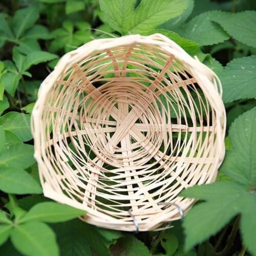 Country Style Bamboo Bird Nest, Handmade Bird Nest Creative Decoration for Home Garden