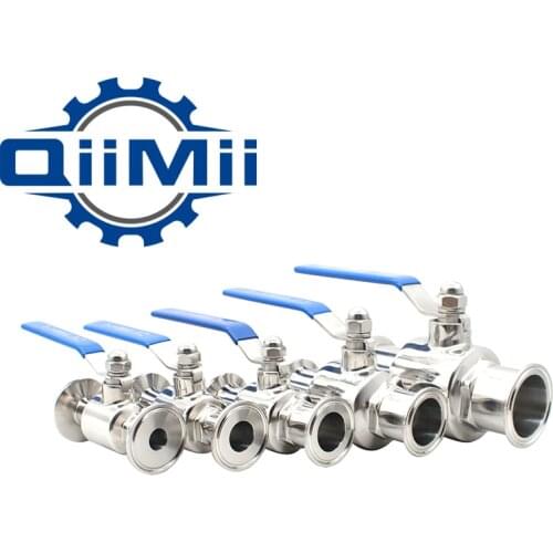 Free Shipping 3/4" 1" 1-1/4'' 1-1/2" 2" Sanitary-Ball-Valve Tri Clamp Female Straight SS304 Stainless Steel Homebrew Brewing