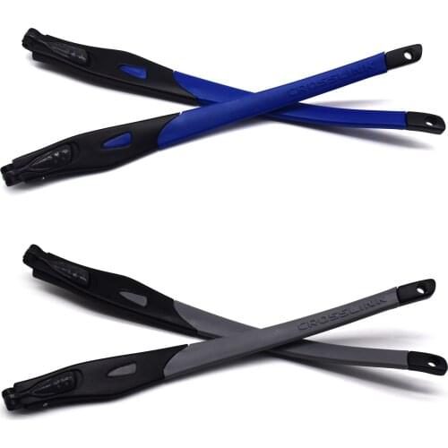HKUCO Dark Blue/Grey Combination Replacement Glasses Legs For Crosslink Prescription Glasses Frame